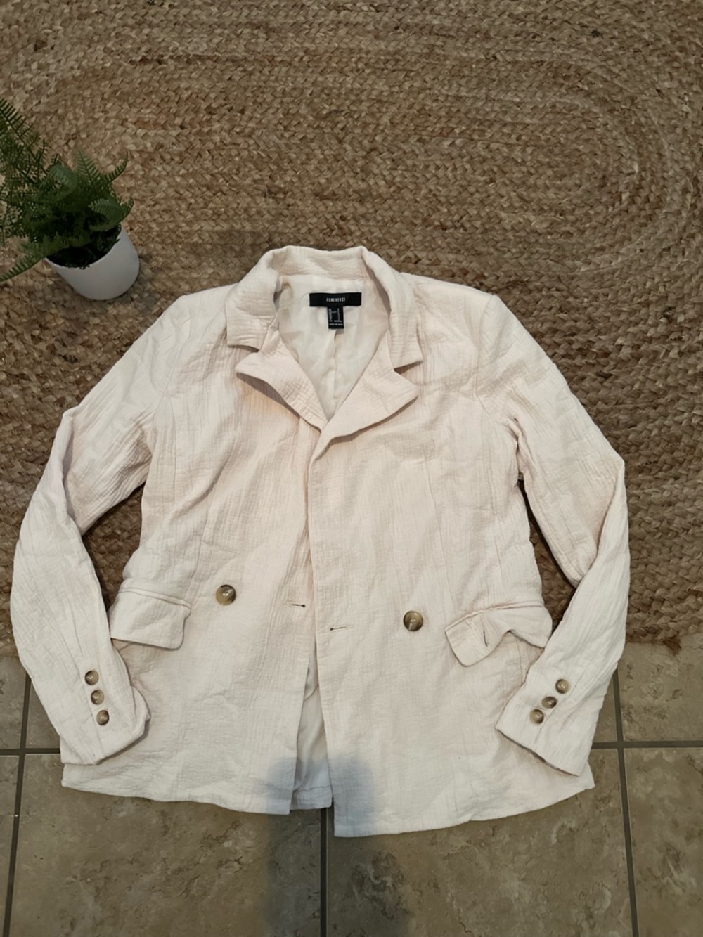 IVORY LINEN BLAZER